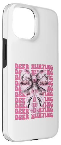 Deer Hunter Dekoband für Mädchen, Kokettenschleife, Rosa Hülle für iPhone 15