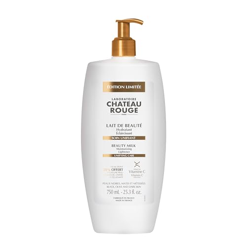 LABORATOIRE CHÂTEAU ROUGE Lait de Beauté 750ml – Soin Corps Hydratant, Unifiant et Éclaircissant à la Vitamine C – Peau Lumineuse, Unifiée et Éclatante –...