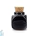1 Pcs Tiny Porcelain Dappen Dish with Anti-evaporation Wooden Cork Top,Nail Art Acrylic Liquid Porcelain Dappen Cup Monomer Dappen Dish Glitter Powder Container Holder (Black)