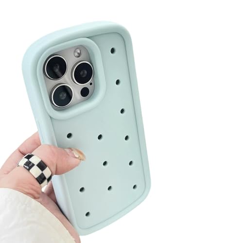 Coque silicone iPhone 14 Pro Max respirante anti-surchauffe couleur unie bleu
