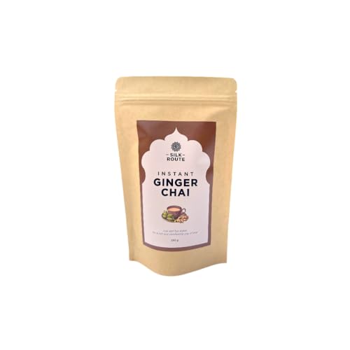 Instant Ginger Chai (pack of 2) - 250g each - Authentic Indian Chai - make chai latte - just add hot water - kryddig ingefära chaite - blanda med hett vatten - 3in1 premix