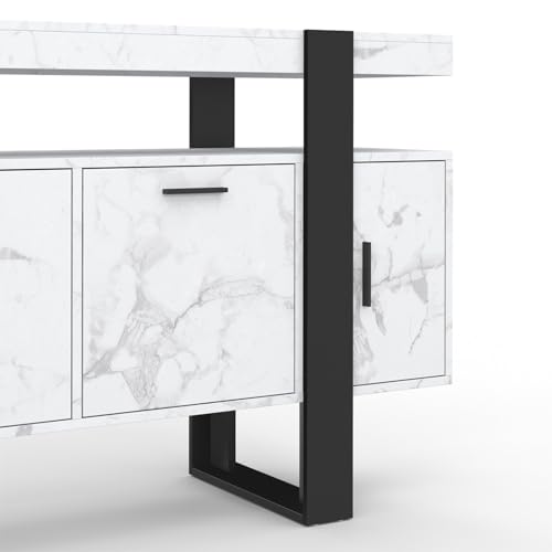 Buffet 140 cm PHOENIX 4 portes effet ALASKA et - vue 6