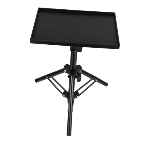TOYANDONA Supporto per Videoproiettore Treppiede Regolabile con Vassoio Allargato in Ferro e Abs Stand Salvaspazio per Laptop e Proiettori Base Stabile per e Casa