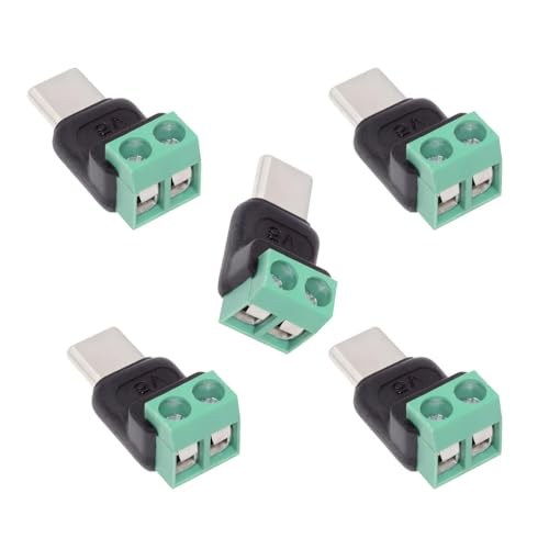Adaptateur Type-C mâle sans soudure résolvant les pannes de connexion électrique 2 broches