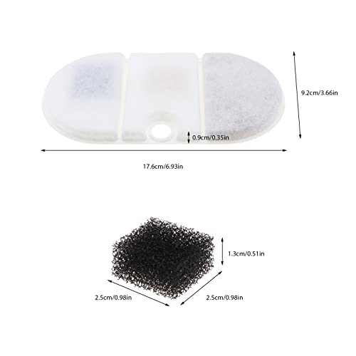 Emagtech 4Pcs Cat Water Fountain Filters Replacement With Sponge Compatible With Petlibro Bpa-Free Capsule Pet Water Fountain 71Oz/2.1L Plwf002 #TOP3