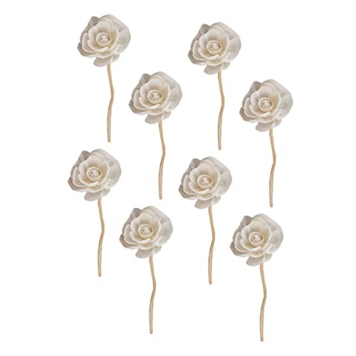 VILLCASE 8pcs Beautiful Flower Diffuser Sticks Natural Rattan Sticks for Fast Absorption Fragrance Infusion Home Decor for Living Room and Office