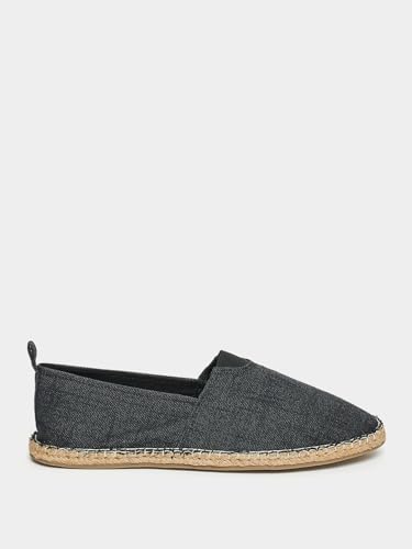 Image of Styli Men Chambray Comfort Canvas Espadrilles | Lightweight Slip-On Casual Shoes with Cushioned Footbed |Casual, Summer & Everyday Wear Shoes
