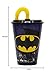 ALMACENESADAN, 4975 Batman Symbol, bestehend aus Becher mit Schaft 430 ml, wiederverwendbar, BPA-frei