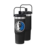 FOCO Dallas Mavericks NBA 30 oz Solid Tumbler with Straw