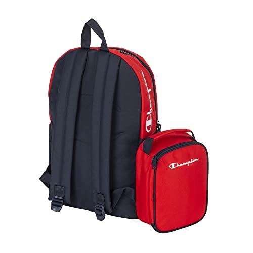 Champion 2-Piece Backpack With Lunch Box Bag Set (Red/Navy) #TOP2