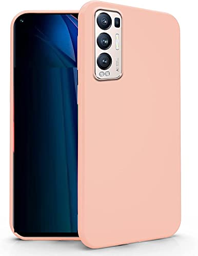 Custodia compatibile con OPPO RENO 6 PRO (6.55) CPH2247 CPH2249 Copertura Tasti Cover Protezione Gel Silicone TPU Morbida flessibile Matte Ultra Soft Slim Case (Rosa)