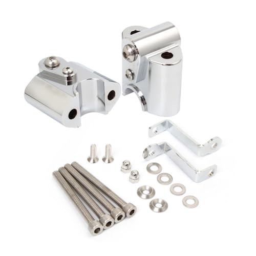 Rehausseurs de guidon moto argentés : adaptateurs fixation accessoires R18 2020