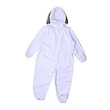 JOINPAYA Anti Anzug Ganzkörper Halteranzug Keeping Ganzkörperanzug Profi Anzug Imkeranzug Mit Schleier Weiß