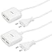 Produktbild revolt USB Laden: 2er-Set 2Port-USB-Netzteil mit 150cm-Kabel und Smart-Power-Technologie (Steckdose USB, Netzteil-USB-Ladegeräte, iPhone Ladestation)