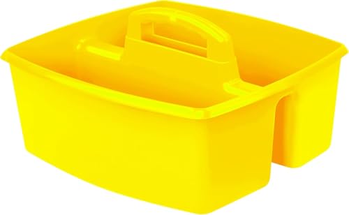 Image of Storex 2-Compartment Large Caddy - Multipurpose Classroom Organizer with Handle, Assorted Colors, 6-Pack (00948E06C)