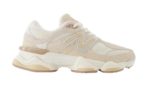 New Balance Women's 9060 Sneakers, Beige/White, 9 Medium US
