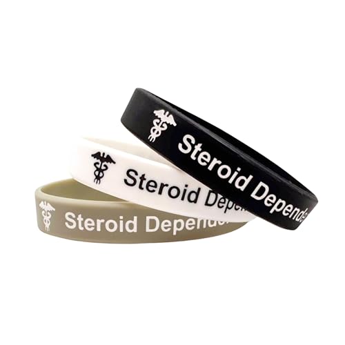 Pulseras dependiente de esteroides con grabado de alta visibilidad para insuficiencia suprarrenal