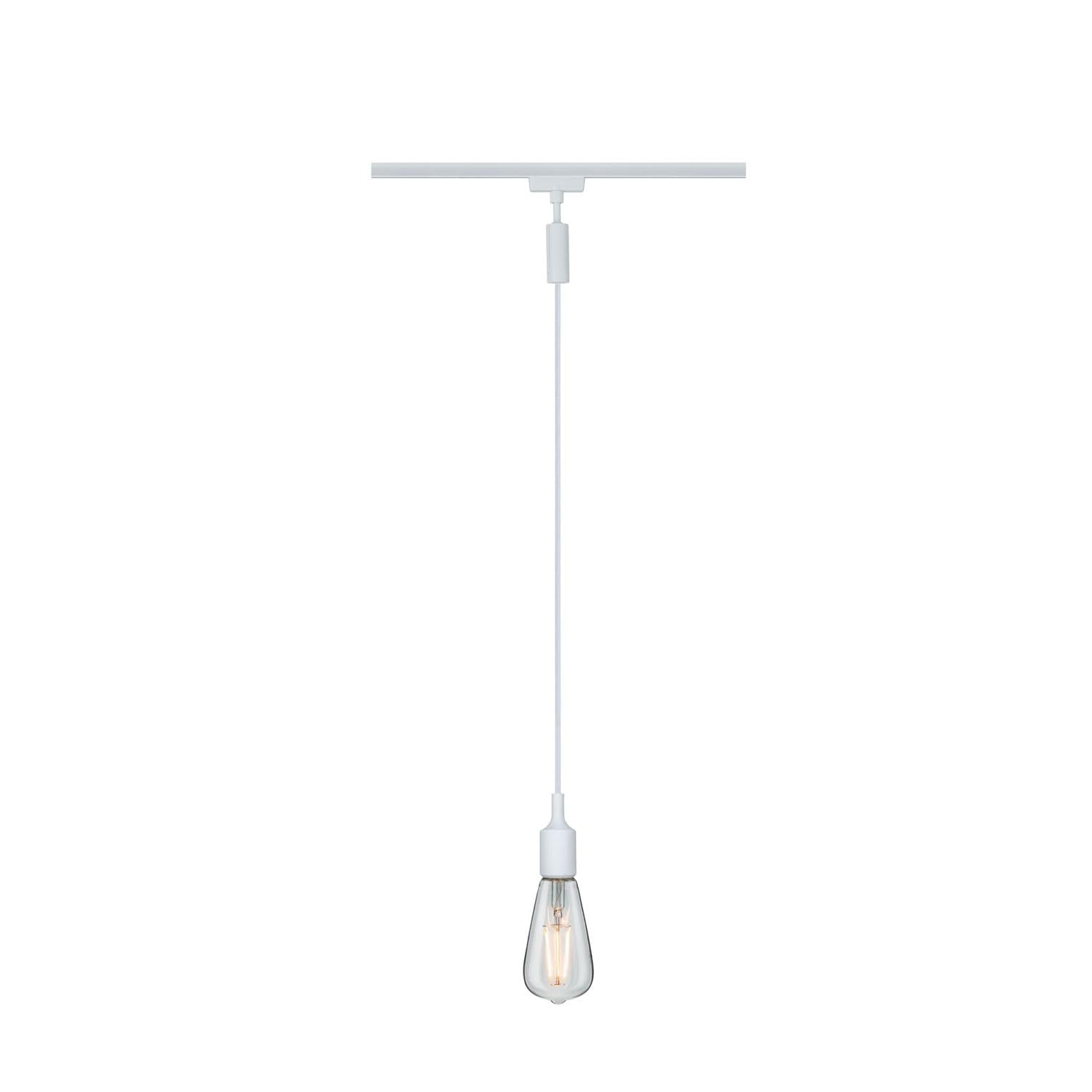 Paulmann URail Pendeladapter Universal – 23mm 230V Weiß | Für Hängeleuchten Im Schienensystem