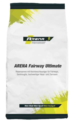 ARENA Premium Golfrasen Saatgut mit Keimbeschleuniger 10kg I Rasensamen tiefschnittverträglich und schnellkeimend I Fairway Ultimate