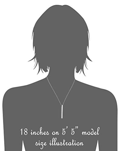 Dolceoro Trust The Journey - Inspirational Mantra Necklace Vertical Bar Pendant - 316L Surgical Stainless Steel #TOP1