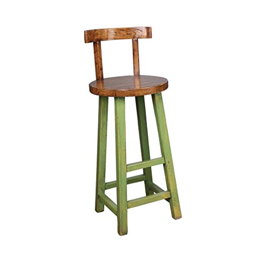 Tabouret échelle rétro Tabouret de Marche en Bois Massif Chaise de Bar Chaise Haute Chaise Haute Tabouret de Bar Marchepieds escamotables Cover