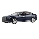1:24 Passend für BMW I7 G70 M70L Luxuslimousine, Mini-Auto aus Metalldruckguss, inklusive Batterien(Black)