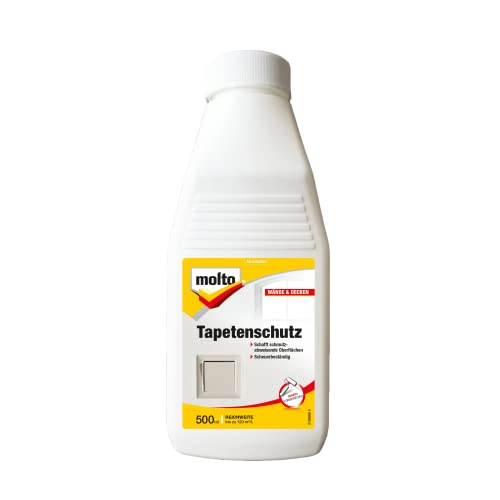 Molto Tapetenschutz Schafft schmutzabweisende und abwaschbare Tapeten Wandfarben und Innenputze Farblos 500 ml