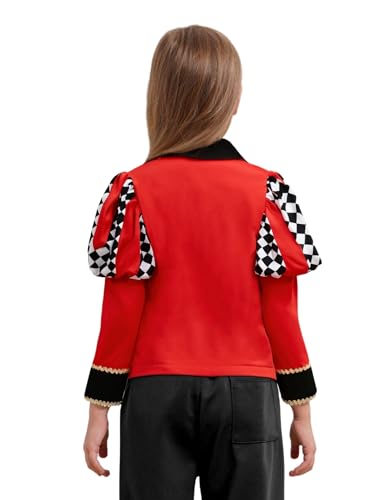 Girls Queen Outfits Turn-down Collar Outwear Kids Dress Up Parties Clothing2