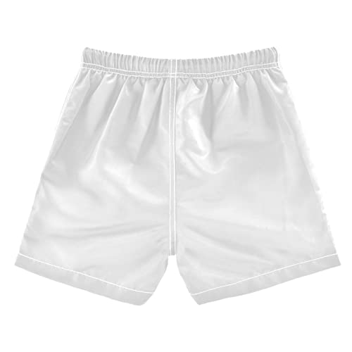 DOMIKING Neon Green Boys' Swim Trunks Mesh Lining Toddler Swim Shorts Quick Dry for Kids Adjustable Waist 2T-162