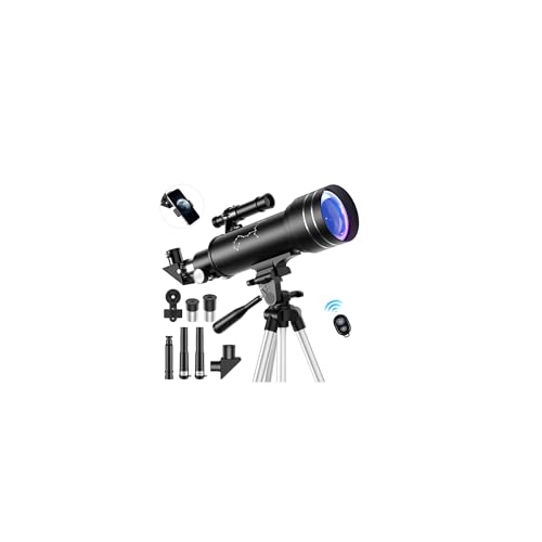 Astronomy Telescope for Kids Beginner, 70MM Aperture 400MM FMC w Adjust Tripod 2 Eyepieces 1.5/3X...