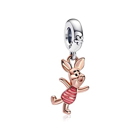 RMMY Charm Piglet Dangle Charm 925 Sterling Silver Pendant Dangle Beads for European Bracelets and Necklaces,Chriatmas Halloween Valentine's Day Birthday Jewelry Gifts for Women & Girls Cover