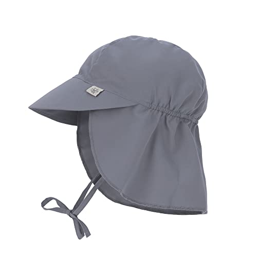Preisvergleich Produktbild LÄSSIG Baby Kinder Sonnenhut Strandhut Sommerhut Sonnenschutz Kinderhut Babymütze Nackenschutz Atmungsaktiv UV-Schutz 80 / Sun Protection Flap Hat grey, 3-6 Monate, Größe: 43 / 45