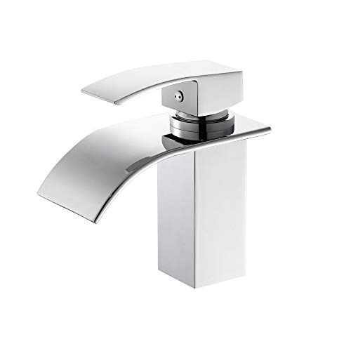 Grosofi Grifo de Baño, Mezclador de Lavabo con Cabezal de Ducha Extensible 120cm, Cuerpo de Cobre Duradero, Disponible en Frío y Caliente, Fácil Montaje, Latón Cromado, Aegunro de Antioxidante Cover