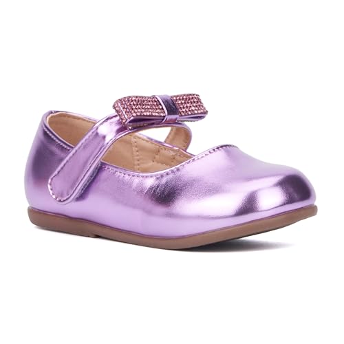 Olivia Miller Girls Toddler Crystal Clear Maryjane, Round Toe Flats, Thermoplastic Rubber Outsole