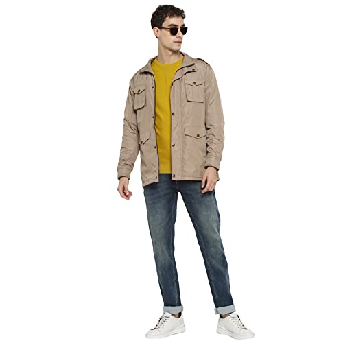 Image of Red Chief Men Polyester Tan Casual Full Sleeve Standard Length Jacket (O8310012 006)