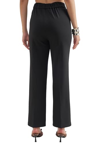 Image of Tokyo Talkies Wide Leg Relaxed fit Korean Pants |Ultra Soft|High Rise Pleated Trousers |Workwear|Formal All Day wear