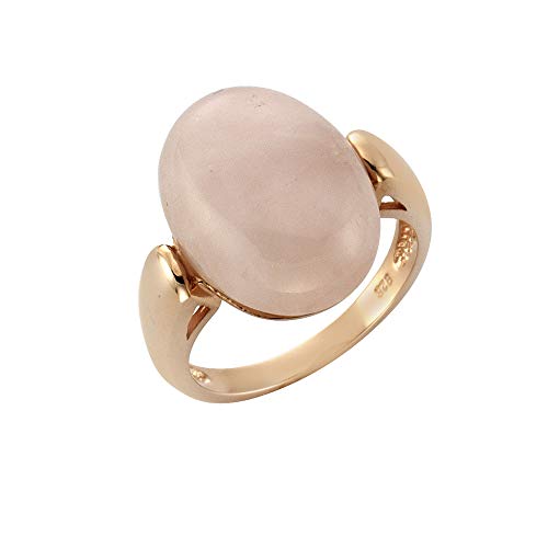 Preisvergleich Produktbild Zeeme Gemstones Damen Ring 925 / - Sterling Silber rotvergoldet Rosenquarz rosa 360271737RV