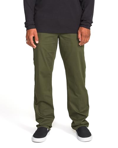 Volcom Mens Tustin Utility Workwear Pant – Durable Cotton Twill Pants with Utility Cargo Pockets