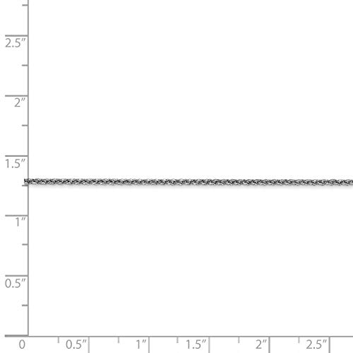 Classic Cable Chain Anklet In Real 10K White Gold 1.5 Mm X 9 Inches #TOP4