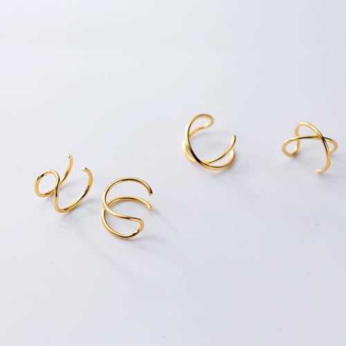 Image of Ear Cuffs Non Piercing Chunky Ear Cuff Earrings for Women Non Tarnish Clip on Cartilage Earrings Trendy Jewelry No Pierced Ears Fake Earring Set Fashion Accessories Jewelry Birthday Gifts