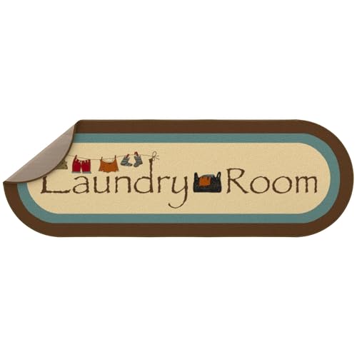 Ottomanson Laundry-Kollektion Matte mit Gummirückseite und Rand-Design, 50 cm x 150 cm, Braun – Bild 6