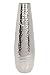 Hosley Teardrop Hammered Metal Vase, Silver Finish - 16.5" High. Ideal for Dried Flower Arrangements, Decor, Gift for Spa, Wedding, Home or Votive Candle Candle Gardens O3