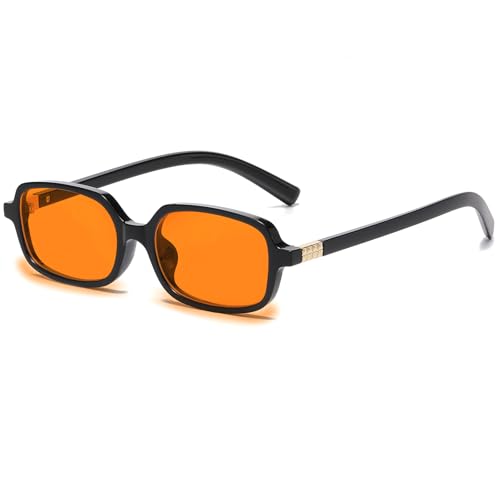Image of Breaksun Retro Rectangle Glasses for Women Men Small Square Blue Light Blocking Glasses Vintage Eyeglasses