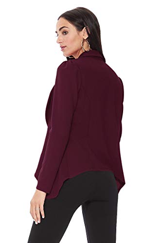 Women's Open Front Long Sleeves Casual Work Blazer Jacket Cardigan with Plus Size Suit3