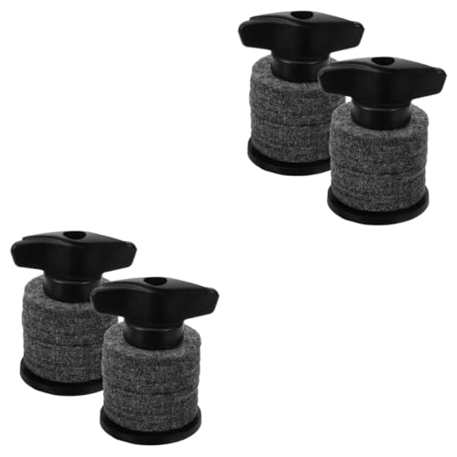 ibasenice 4 Sets Cymbal Holder Set Mic Arm Drumstick Microphone Boom Arm Drum Cymbal Stands Microphone Arm Mic Stand Cymbals Cotton Pads Percussion Drum Supply Grey Plastic