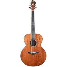Crafter Guitars HJ100-BR Silver Series 100 Jumbo Acoustic Guitar with Engelmann Spruce Top, Brown