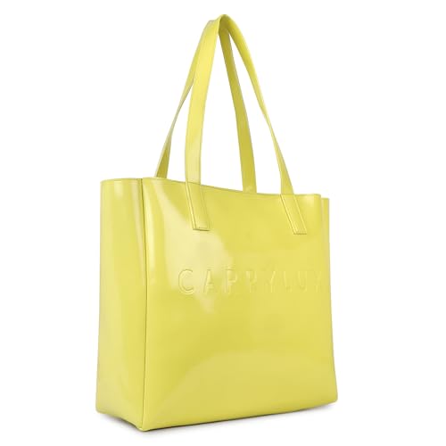 Image of Carrylux ShinyAura Women's Tote Bag, Large Glossy Handbag, Shoulder Bag for Office & Casual Use