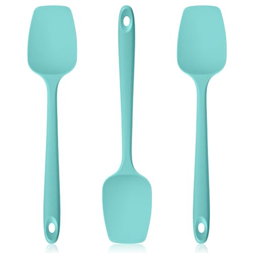 Lilybeam 315°C Résistante à la Chaleur Lot 3 Spatule Silicone, Bleu ciel