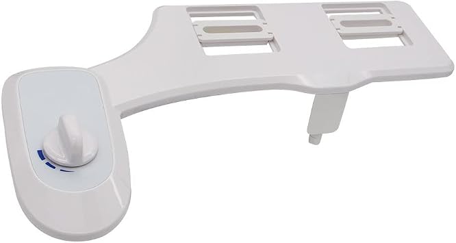 Classic Bidet with Adjustable Water Pressure and Two Piece Mounting Plates, Compact Design with Single Retractable Hose, No Electricity and No Battery Required, Easy Operation, Easy Installation