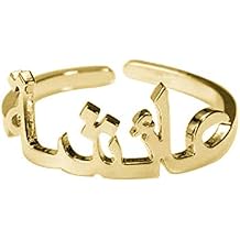 Personalized Arabic Letter Rings Custom Open Rings with Any Name for Women Adjustable Band